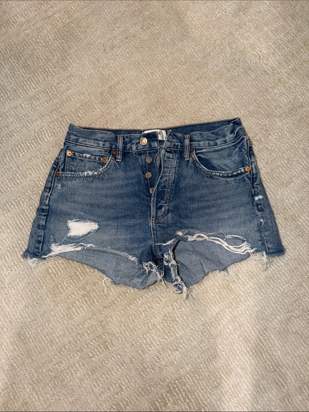 Agolde Shorts Parker Vintage Cutoff Denim Shorts - Clutch 26
